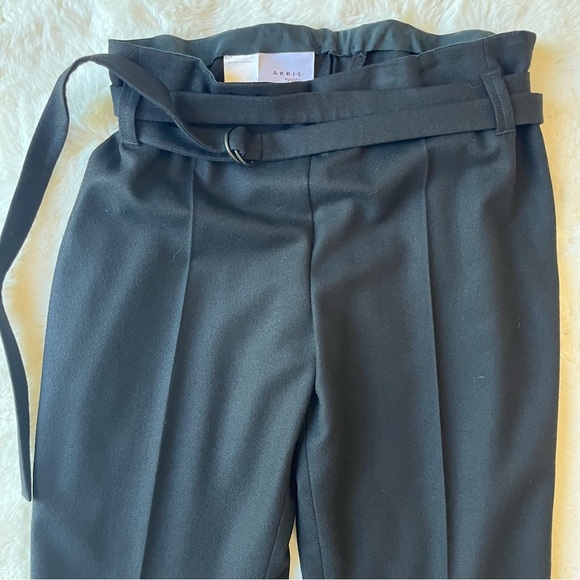 Akris Punto Cuffed Black Wool Pants 10 - Picture 3 of 9